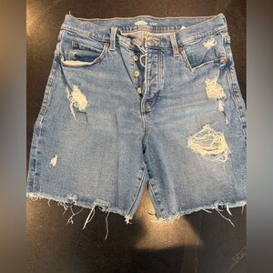 Old Navy Light Blue Distressed Cropped Jeans